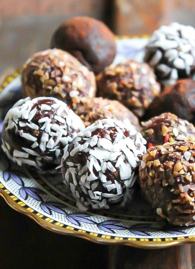 Close up of a protein ball.
