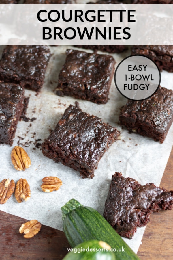 Pinnable image for Courgette Brownies