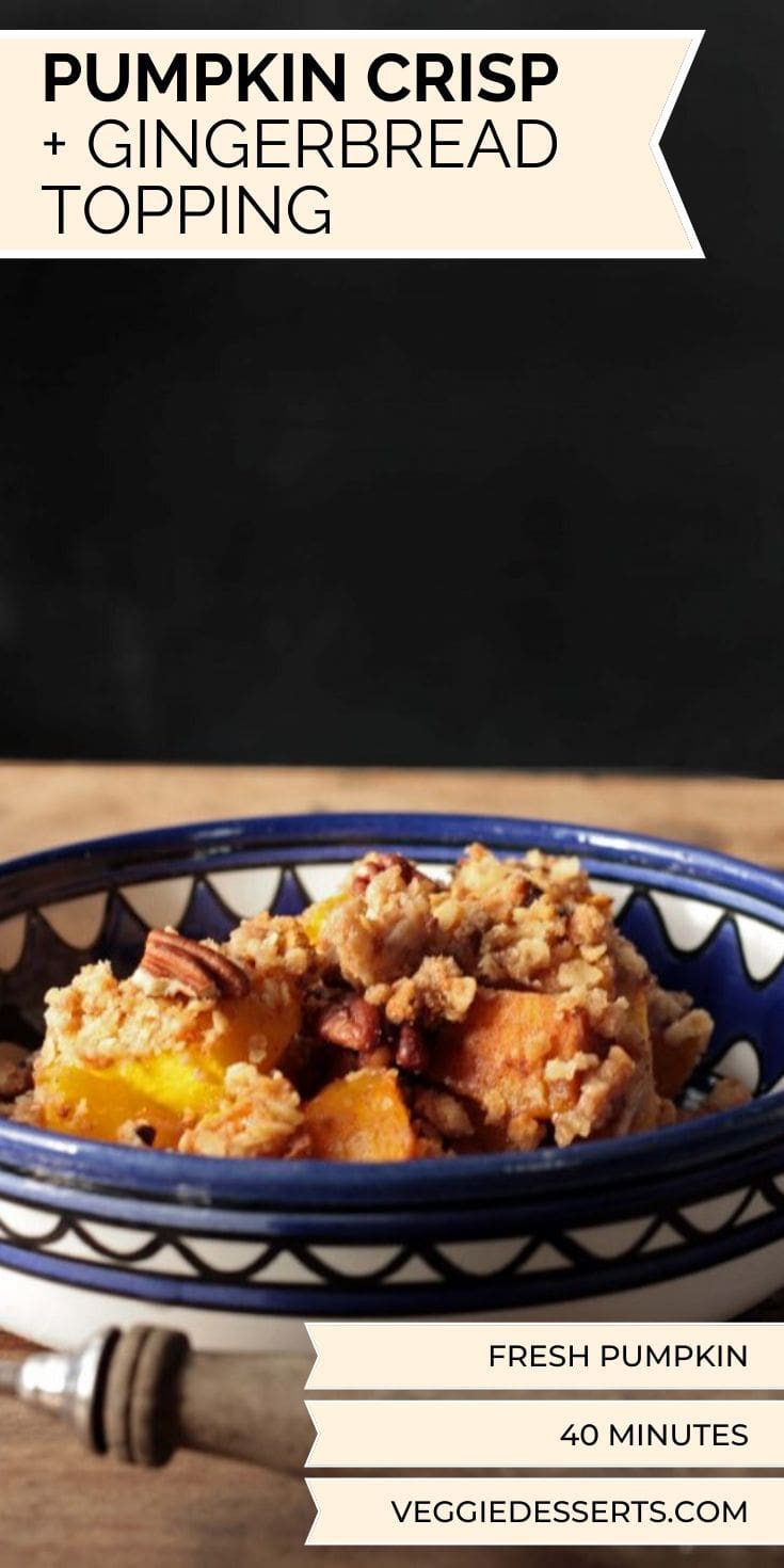 Pinnable image for Pumpkin Crisp (pumpkin crumble)