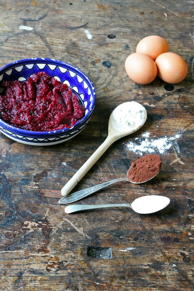 Ingredients for cake.