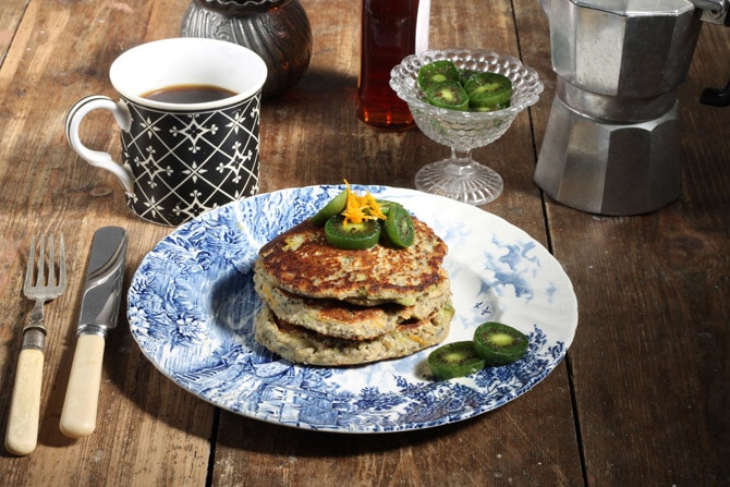 Zesty Orange Chia Pancakes are Vegan and Gluten-Free. The chia makes them light and fluffy and the orange gives a zesty kick.