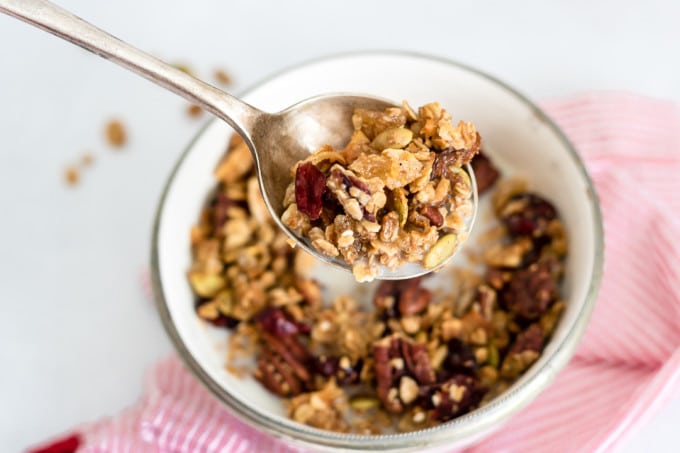 Spoonful of granola.