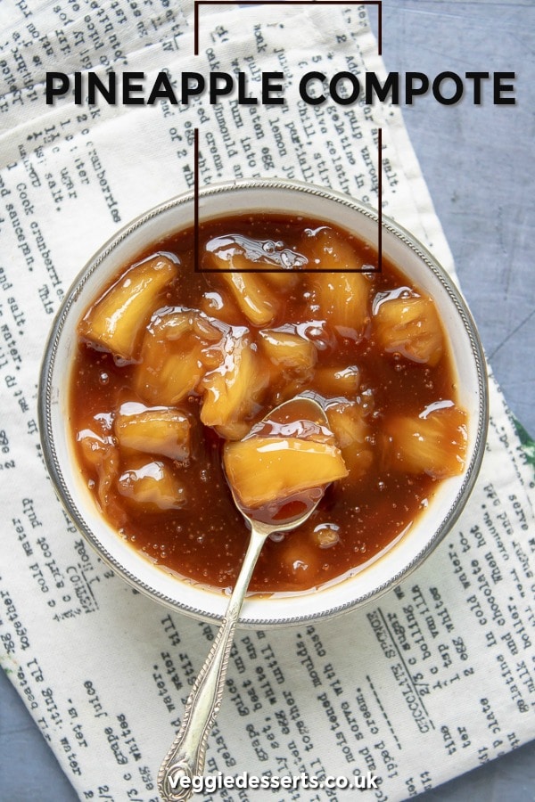 Easy Pineapple Compote with vanilla and optional dark rum