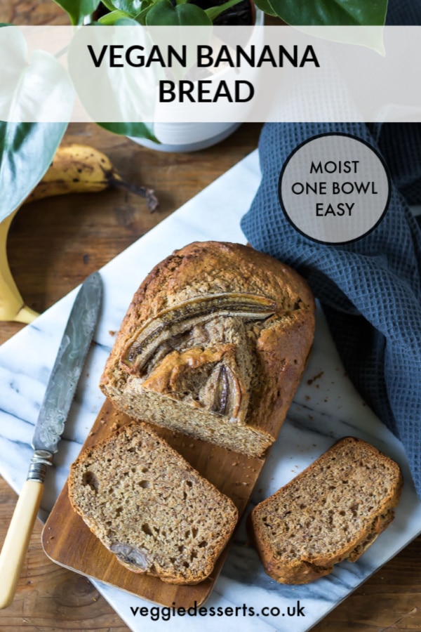 This easy, moist 1-bowl vegan banana bread recipe is absolutely incredible! It's a vegan version of the classic banana loaf and you only need 10 ingredients and 10 minutes prep time. Eggless and dairy free. &nbsp;&nbsp;#veganbananabread #vegancake
