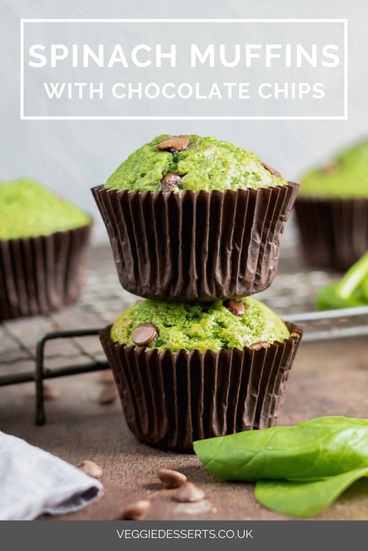 pinnable image for Spinach Muffins