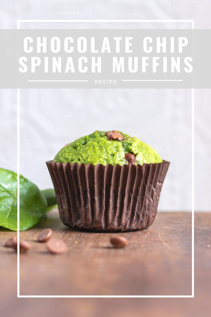 pinnable image for spinach muffins