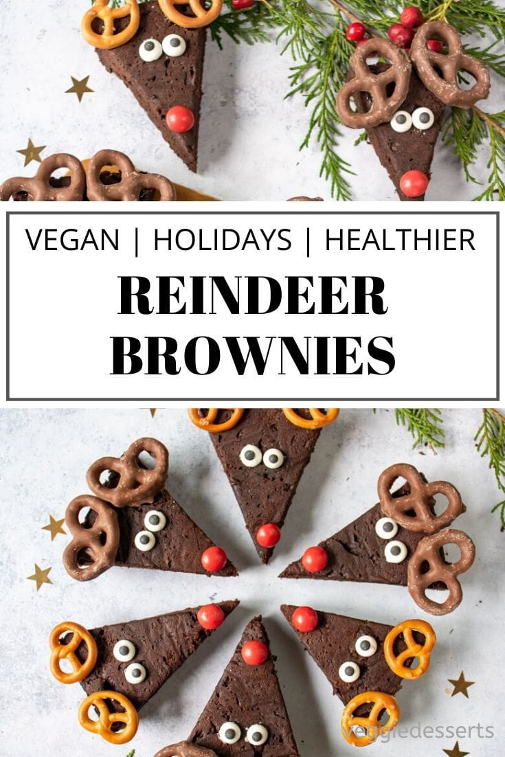 pinnable image for reindeer brownies