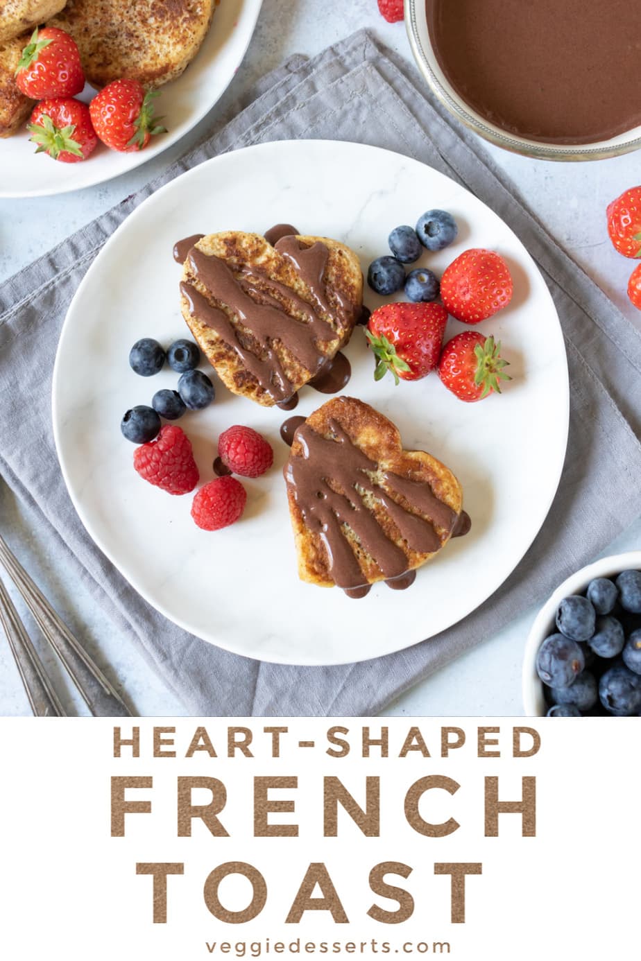 pinnable image for heart shaped french toast recipe