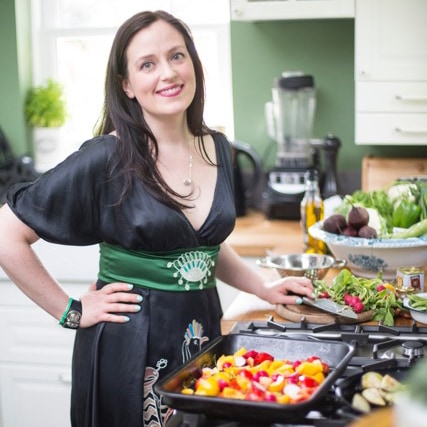 Kate Hackworthy in the kitchen
