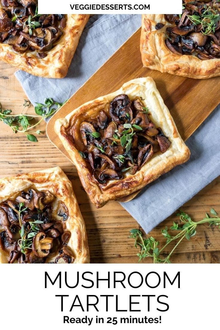 Pinnable image for Mushroom Tartlets