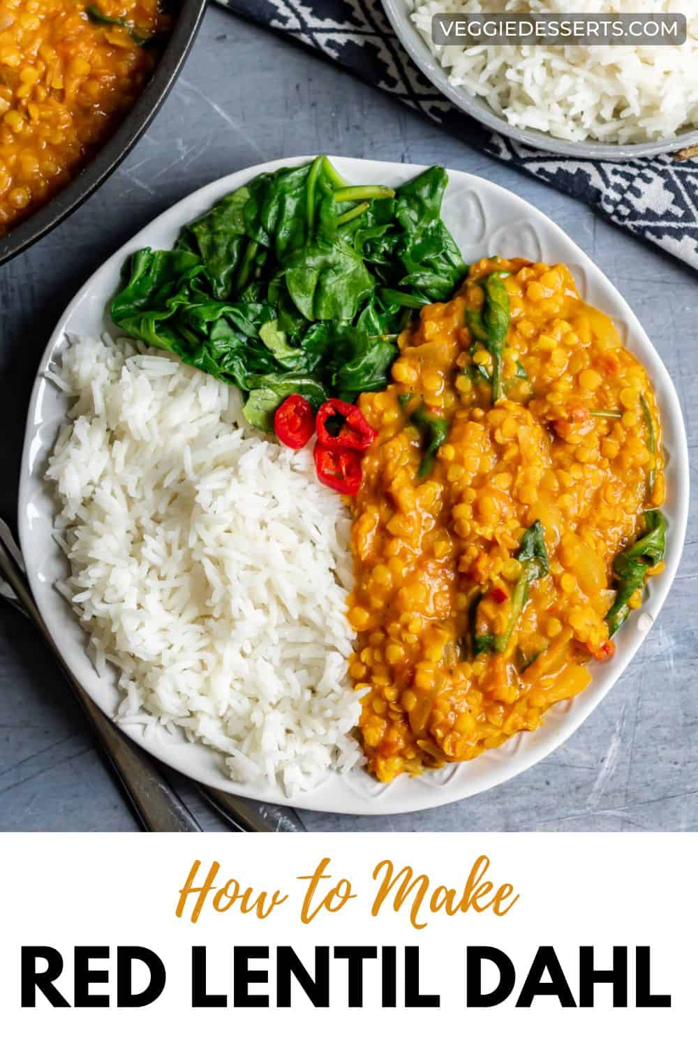 How to make red lentil dal.